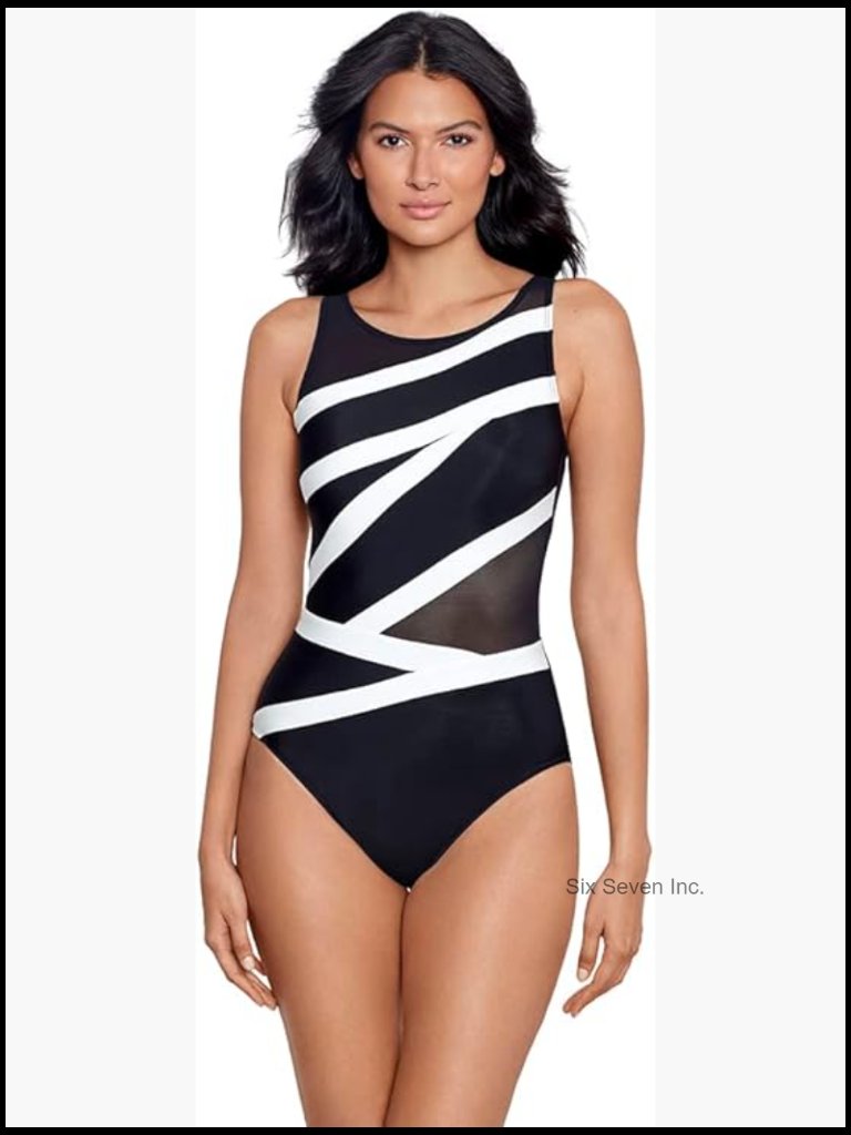 Miraclesuit Women's One Piece Swimsuit Shelf Bra Racerback